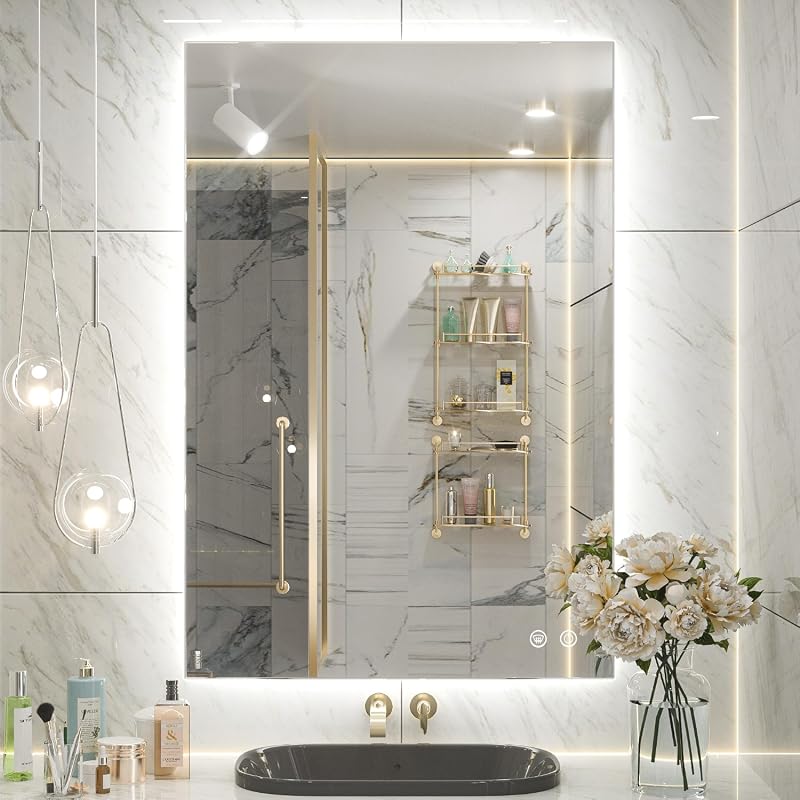 Keonjinn 24x36 LED Bathroom Mirror