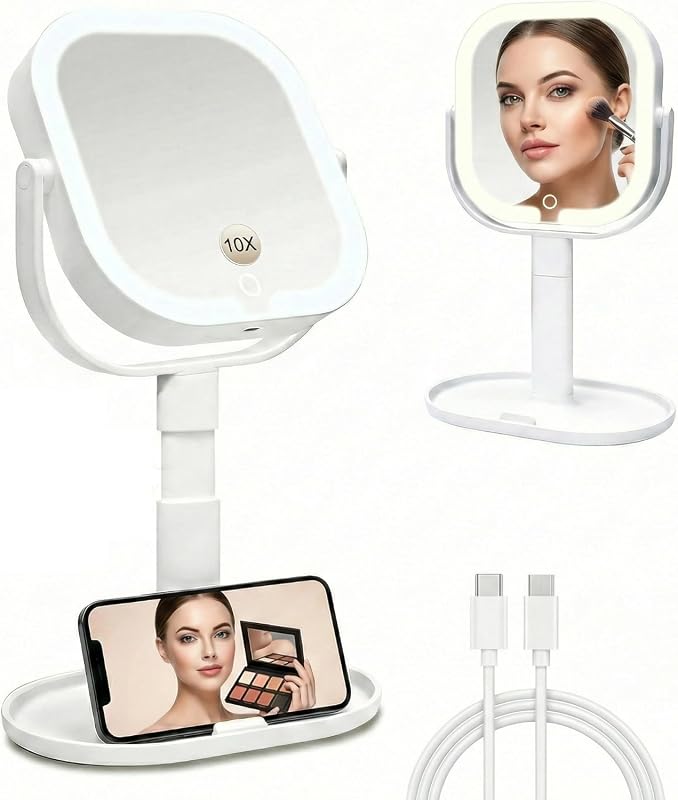 SANYCASA LED Lighted Makeup Mirror