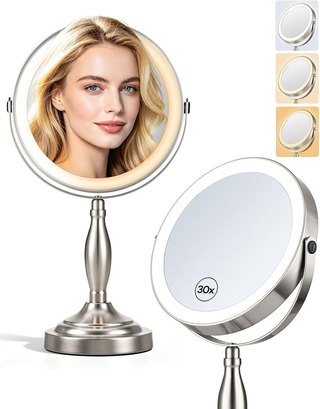 Double Sided 1x/30x Lighted Mirror
