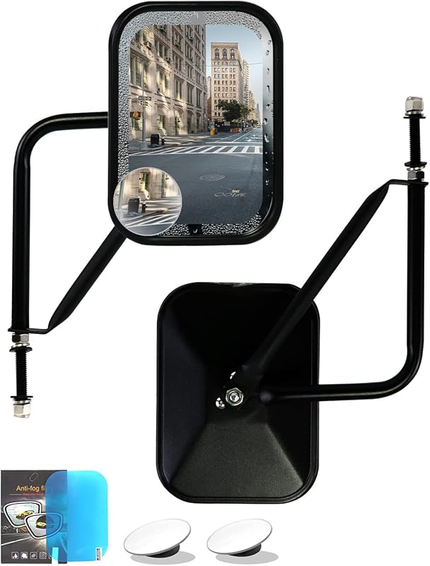 JOYTUTUS Doors Off Side View Mirrors for Jeep Wrangler JK JL and Unlim
