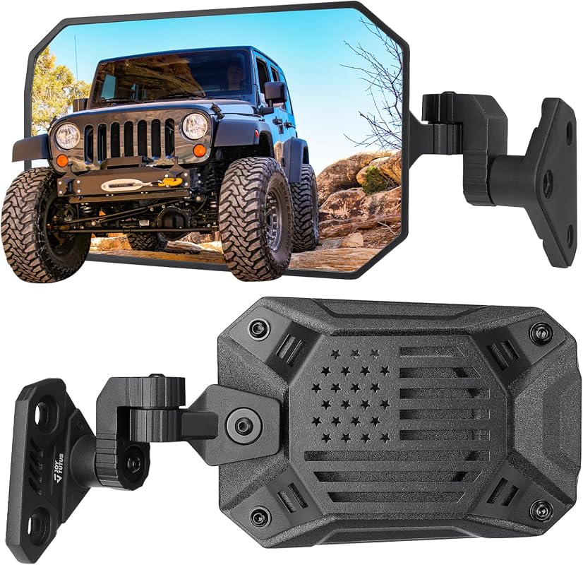 JOYTUTUS Doors Off Side Mirrors for 1997-2018 Jeep Wrangler TJ JK Unli
