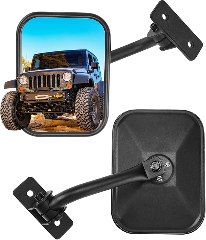 JOYTUTUS Quick-Install Side Mirrors for Doors Off Driving Compatible w