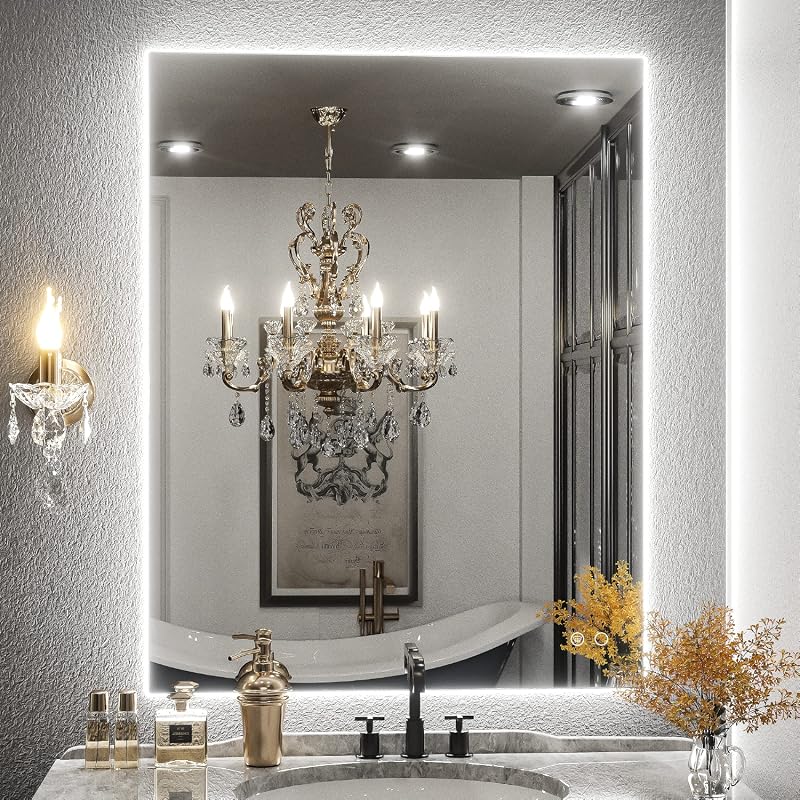 Keonjinn 28x36 Backlit Bathroom Mirror