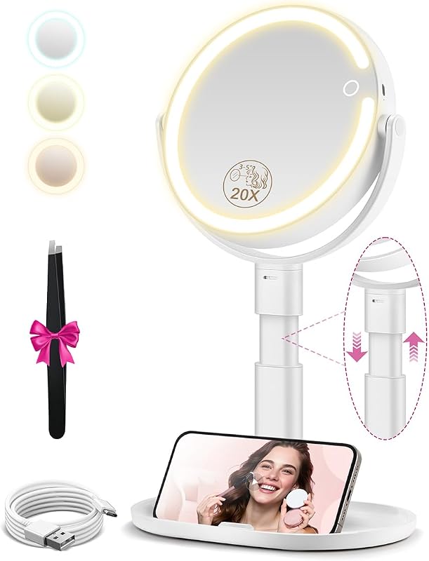 MOMOKUBA 20X Magnifying Vanity Mirror